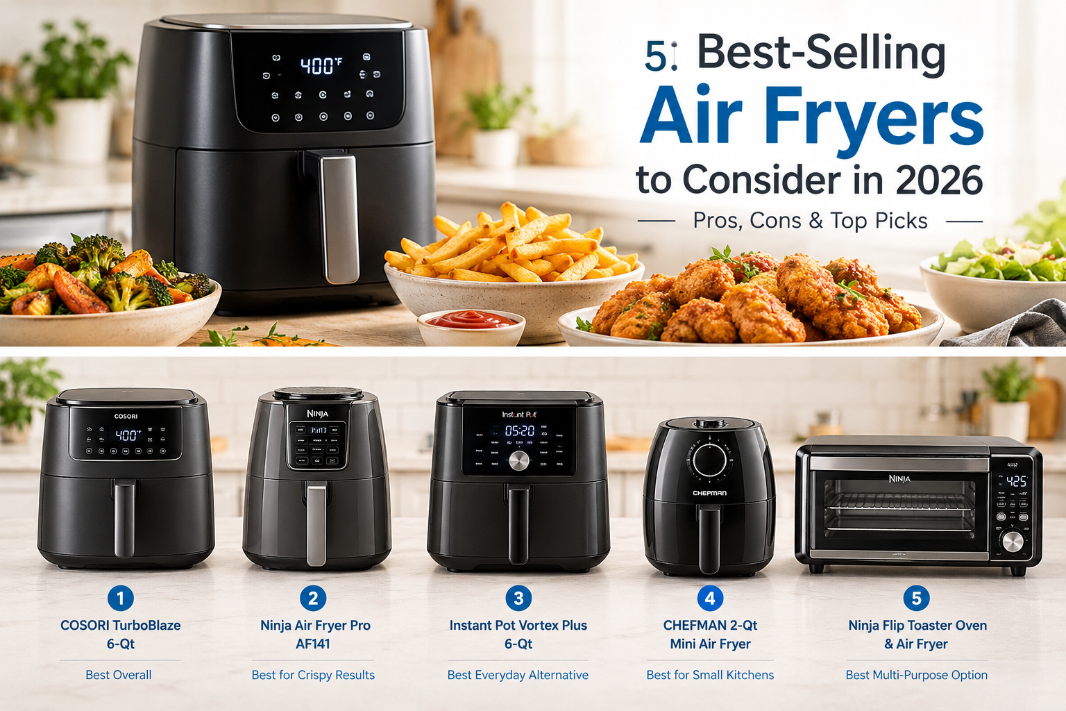 5 Best-Selling Air Fryers in 2026: Top Picks